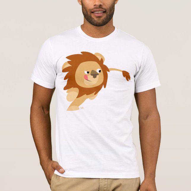 Galloping Cartoon Lion T-shirt (Front)
