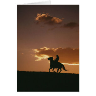 Galloping Cowboy Silhouette