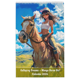 Galloping Dreams – Manga Horse Girl Calendar 2026