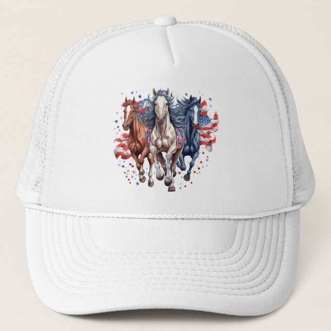 Galloping Freedom Trucker Hat (Front)