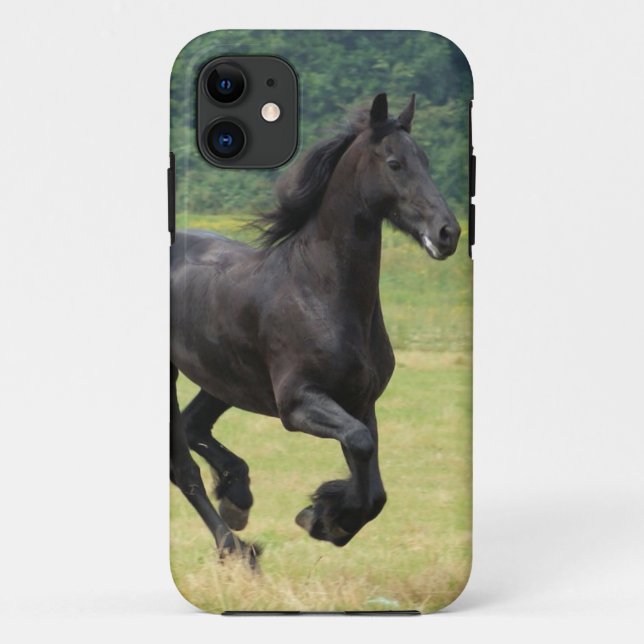 Galloping Friesian Horses Case-Mate iPhone Case (Back)