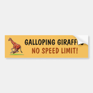 Galloping Giraffes Template Bumper Sticker