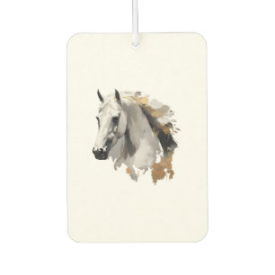 Galloping Grace White Horse Art Car Air Freshener