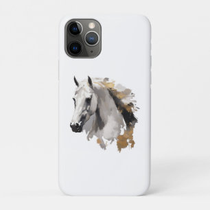 Galloping Grace White Horse Art iPhone 11 Pro Case