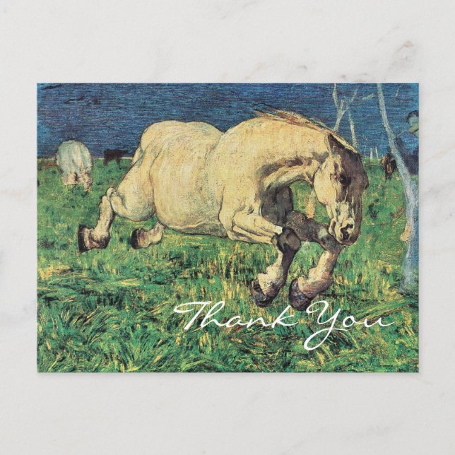 Galloping Horse by Giovanni Segantini Postcard (Front)