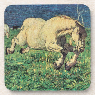 Galloping Horse by Giovanni Segantini, Vintage Art Coaster