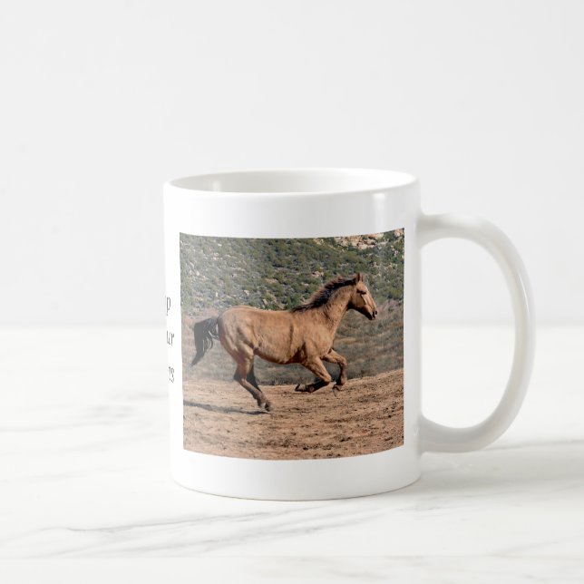 Galloping Horse Inspirational Mug (Right)