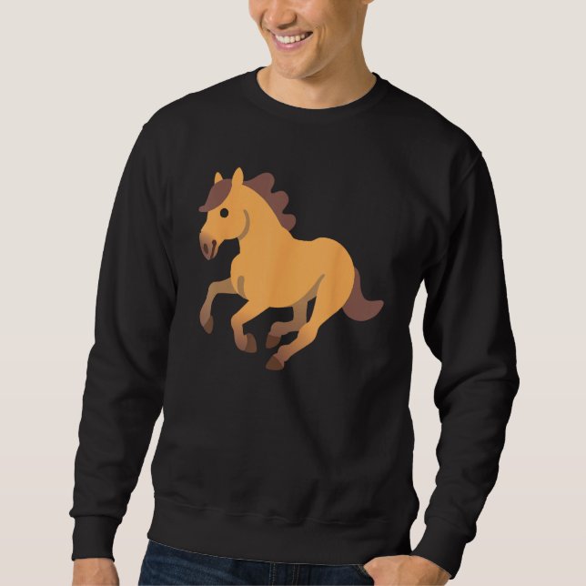 Galloping Horse Racehorse Costume Sweatshirt (Front)