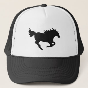 Galloping Horse Silhouette Trucker Hat