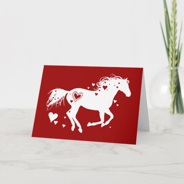 Galloping Horse Valentine's Day Card (Front)