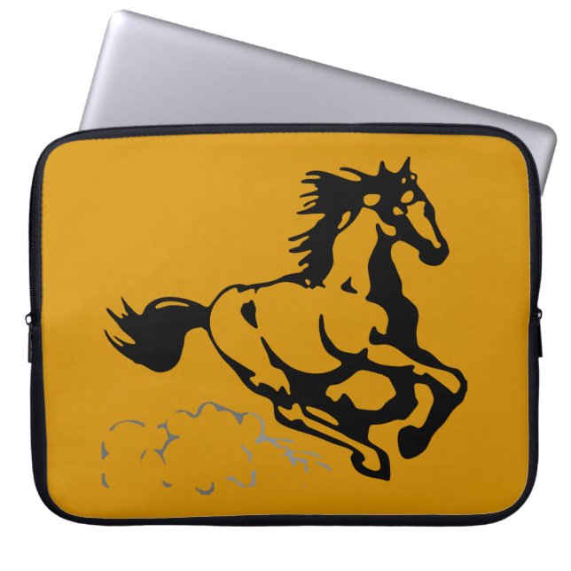 Galloping Horse Wild and Free Laptop Sleeve (Front)