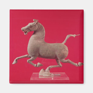 Galloping horse with one Hoof Resting on a Magnet