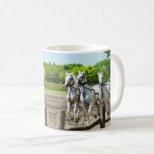 Galloping horses animals coffee mug