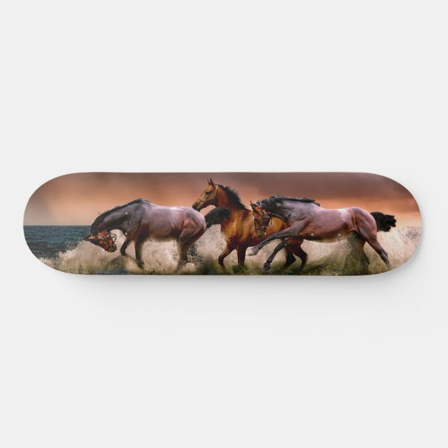 Galloping Horses in Surf Skateboard (Horz)