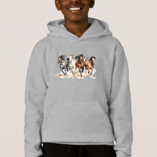 Galloping Horses Kids Sweatshirt