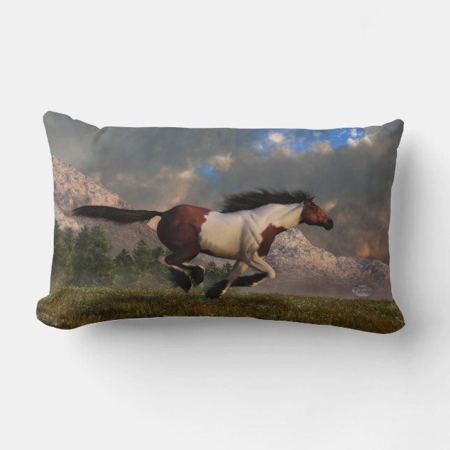 Galloping Mustang Lumbar Cushion (Front)
