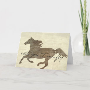 GALLOPING ON AIR Greeting Card
