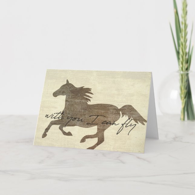 GALLOPING ON AIR Greeting Card (Front)