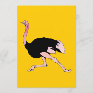 Galloping Ostrich Invitation