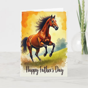 Galloping Steed Fathers Day Card