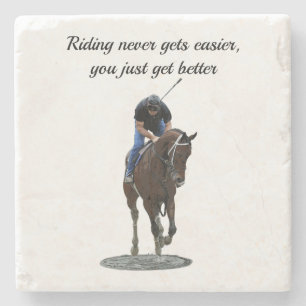 Galloping Thoroughbred Horse And Rider Coaster