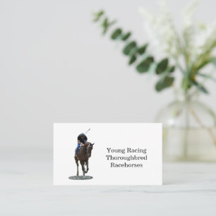 Galloping Thoroughbred Horse Business Card