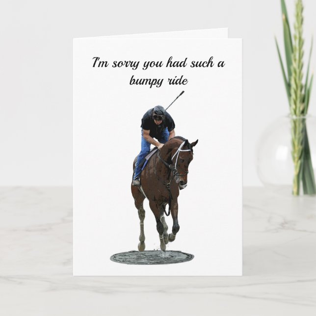 Galloping Thoroughbred Horse Greeting Card (Front)
