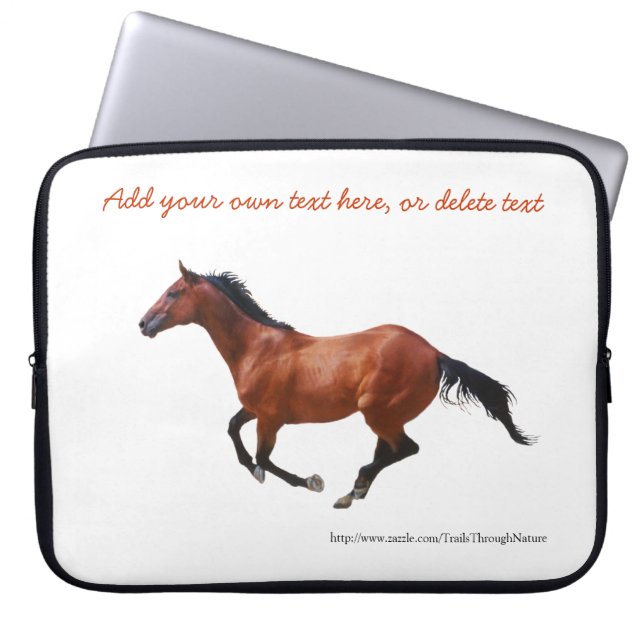 Galloping Thoroughbred Horse Laptop Sleeve (Front)