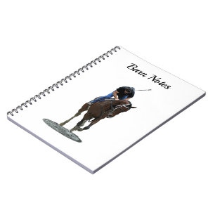 Galloping Thoroughbred Horse Spiral Photo Notebook