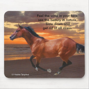 Galloping Thoroughbred Ocean Mousepad