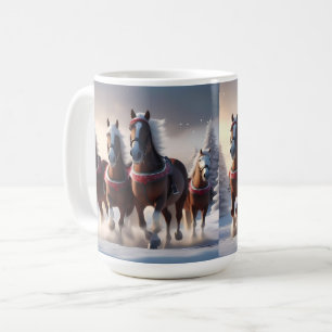 Galloping Through the Snow: Santa’s Magical Horses Coffee Mug