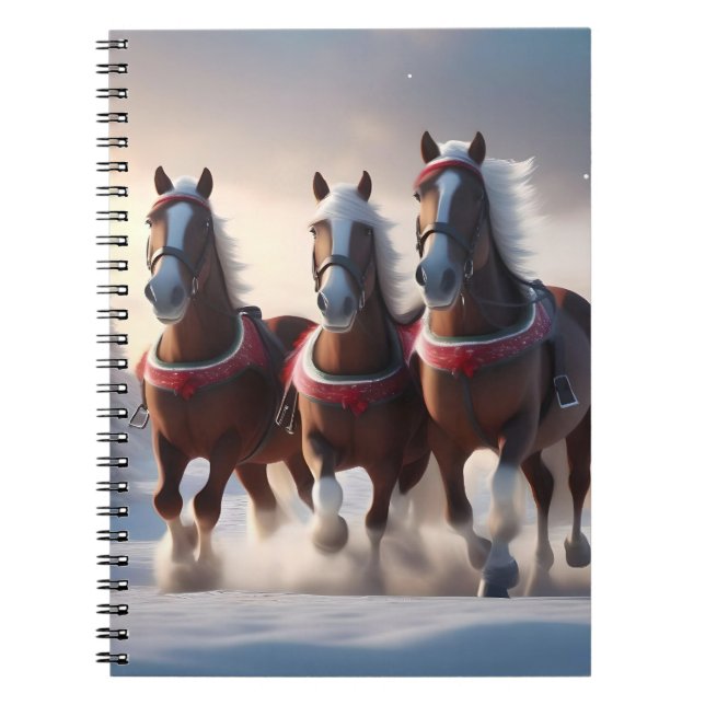 Galloping Through the Snow: Santa’s Magical Horses Notebook (Front)
