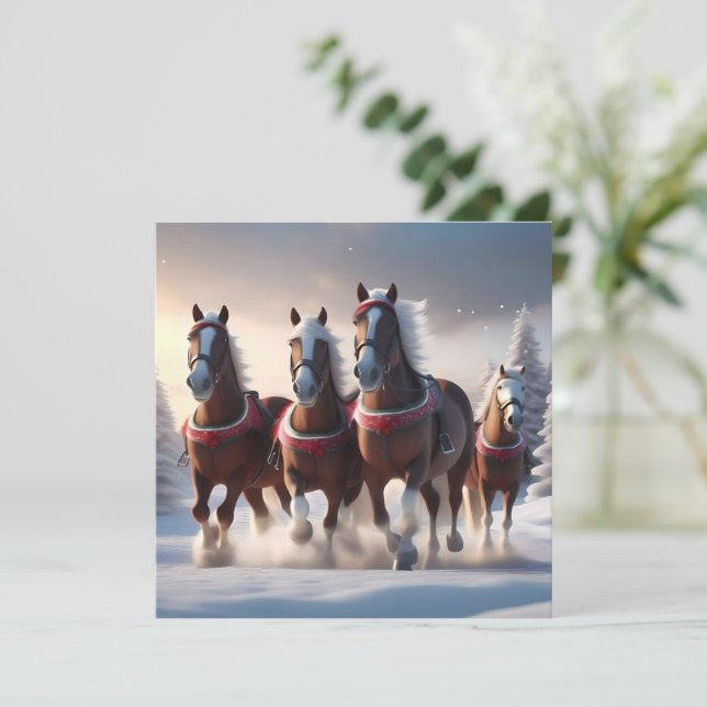Galloping Through the Snow: Santa’s Magical Horses Save The Date (Standing Front)