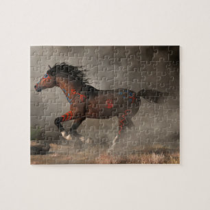 Galloping Warrior Horse Jigsaw Puzzle