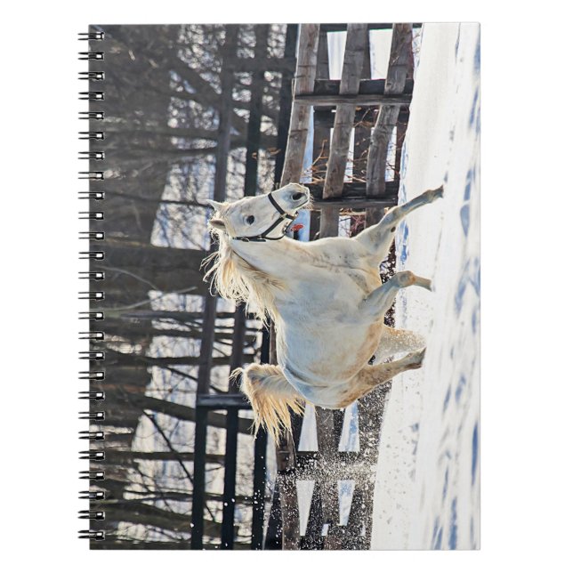 Galloping White Horse Notebook (Front)