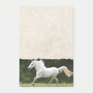 Galloping White Horse Post-it Notes