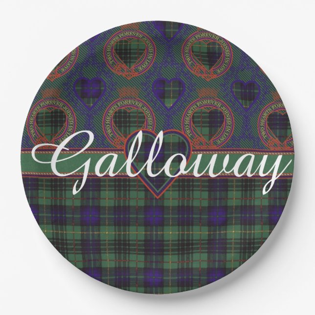Galloway clan Plaid Scottish kilt tartan Paper Plate (Front)