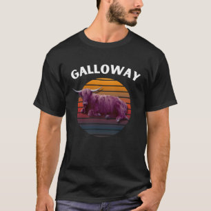Galloway Cow Retro for Men Women Kids T-Shirt