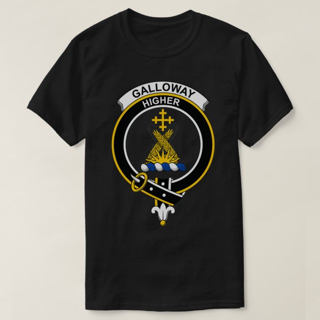 Galloway Crest Tartan Clan Scottish Clan T-Shirt (Design Front)