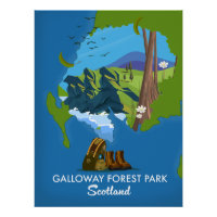 Galloway Forest park Scotland map