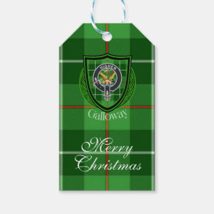 Galloway Scottish Clan Tartan & Crest Gift Tags