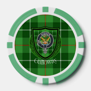 Galloway Scottish Clan Tartan & Crest Poker Chips