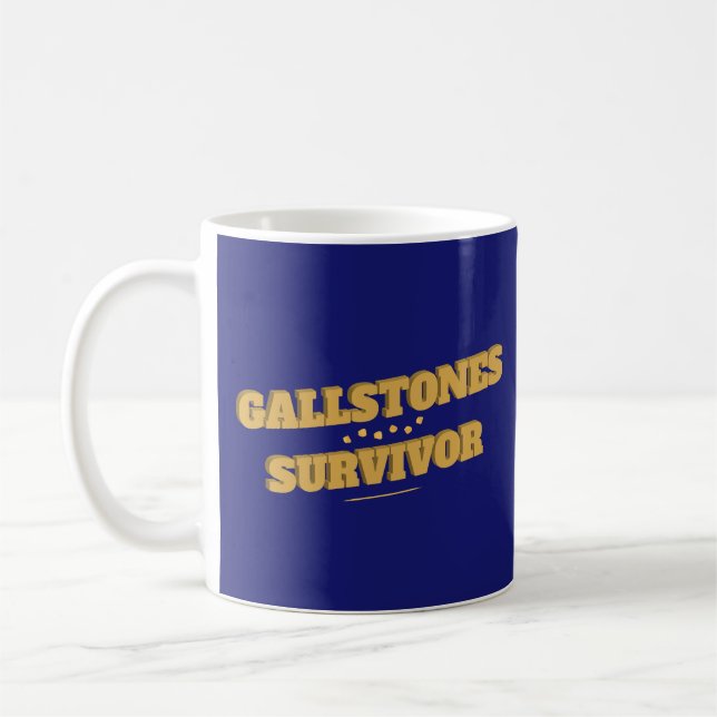 Gallstones Survivor Fun Gallbladder Surgery Coffee Mug (Left)