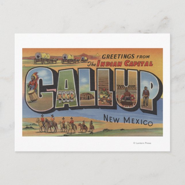 Gallup, New Mexico - Large Letter Scenes 2 Postcard (Front)