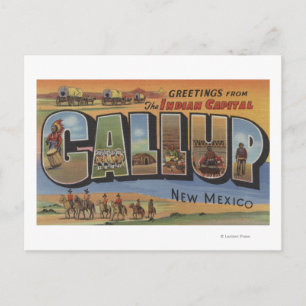 Gallup, New Mexico - Large Letter Scenes 2 Postcard