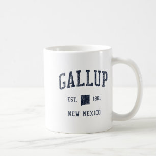 Gallup Nm Jn1 Vintage Athletic Blue Design  Coffee Mug