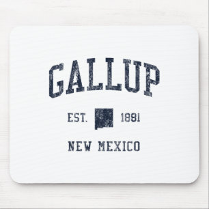 Gallup Nm Jn1 Vintage Athletic Blue Design Mouse Pad