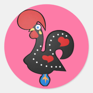 Galo De Barcelos Classic Round Sticker