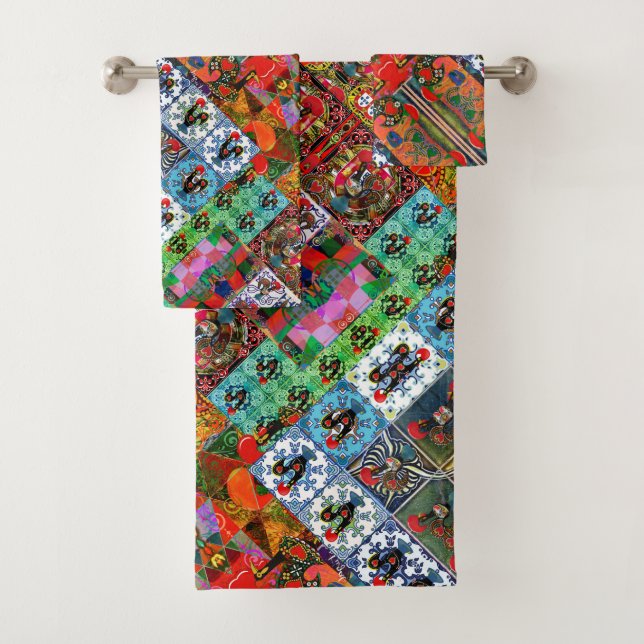 Galo de Barcelos, Portugal Bath Towel Set (Insitu)