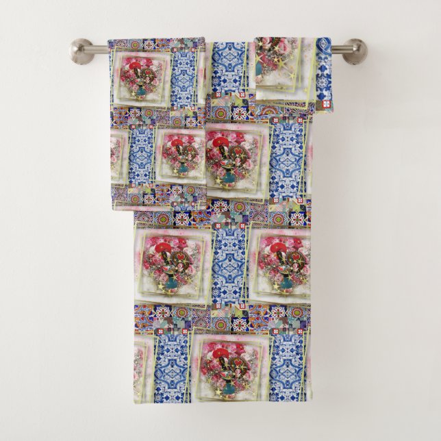 Galo de Barcelos, Portugal Bath Towel Set (Insitu)